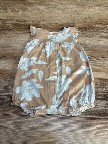 Carter's Floral Shortie Romper Tan sz 18m - Me n Mommy To Be