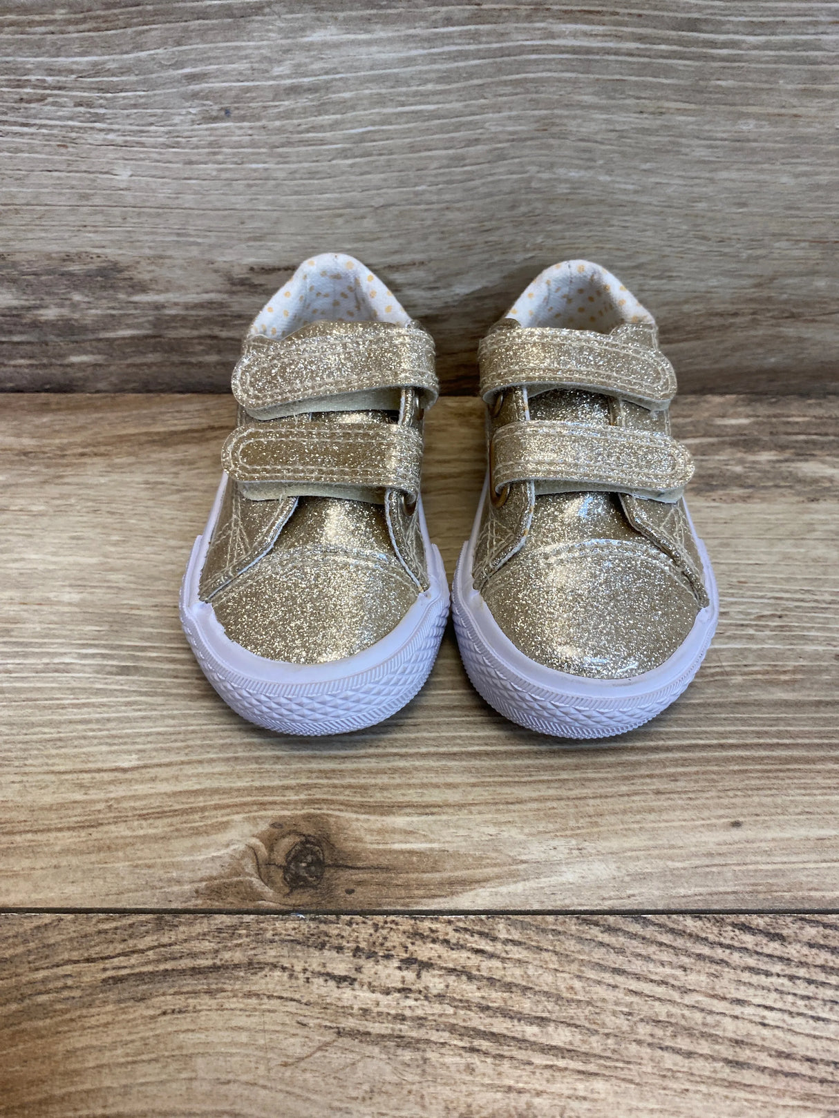 US Sports Girls' Gold Glitter Sneakers Sz 5c