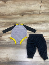 Nike Dri Fit 2pc Crawl Walk Run Bodysuit & Pants Black sz 6m