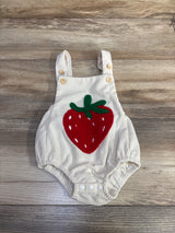 Strawberry Corduroy Bubble Romper Ivory sz 0/3m