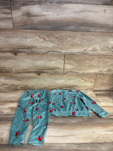 Cat & Jack 2pc Velour Floral Sweatshirt & Jogger Set Teal sz 4T