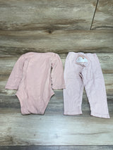 Carter's 2pc Owl Bodysuit & Pants Set Pink sz 24m