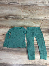 Carter 2pc Waffle Knit Dinosaur Pajama Set Green sz 4T