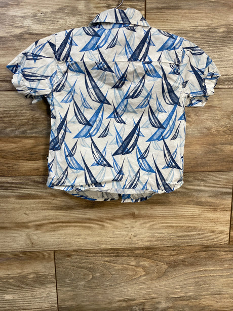 Nautica Button Up Shirt White sz 18m - Me n Mommy To Be