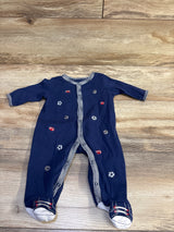 Little Me Embroidered Sports Ball Sleeper Navy sz 3m