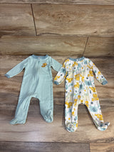 Little Beginnings 2pc Lion Footed Sleeper Blue sz 3-6m
