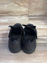 Cat & Jack Kori Lug Sole Mary Jane Flats, Black Glitter sz 11c