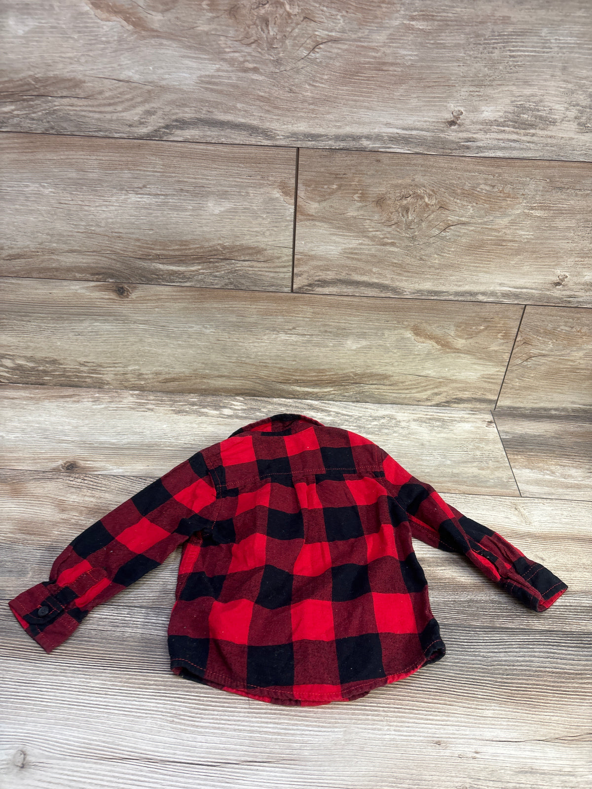Cat & Jack Plaid Flannel Shirt Red sz 18m
