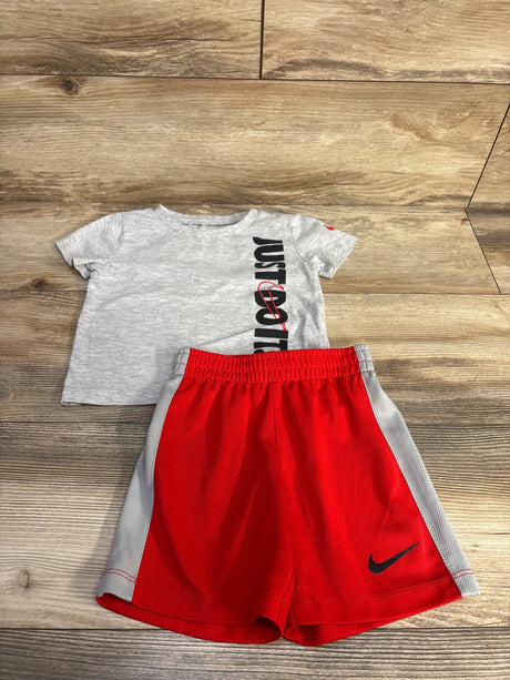 Nike 2pc Just Do It. Shirt & Shorts Grey sz 24m - Me n Mommy To Be