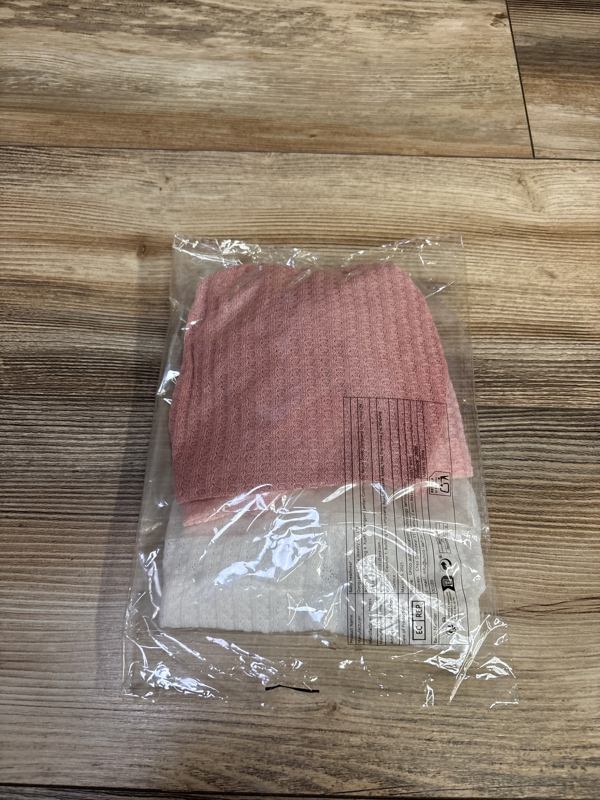 NEW 3pk Knit Bow Caps Pink sz 0-6m