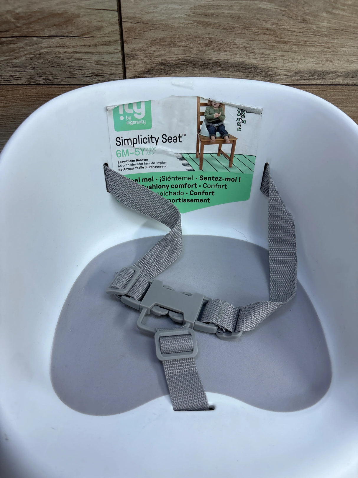 NEW Ingenuity Simplicity Toddler Booster Seat in Grey