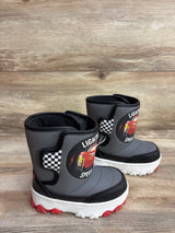 Disney Pixar Cars Lightning McQueen Light Up Snow Boots Grey sz 6c