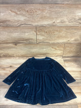Jumping Beans Long Sleeve Star Print Velvet Dress Blue sz 4T