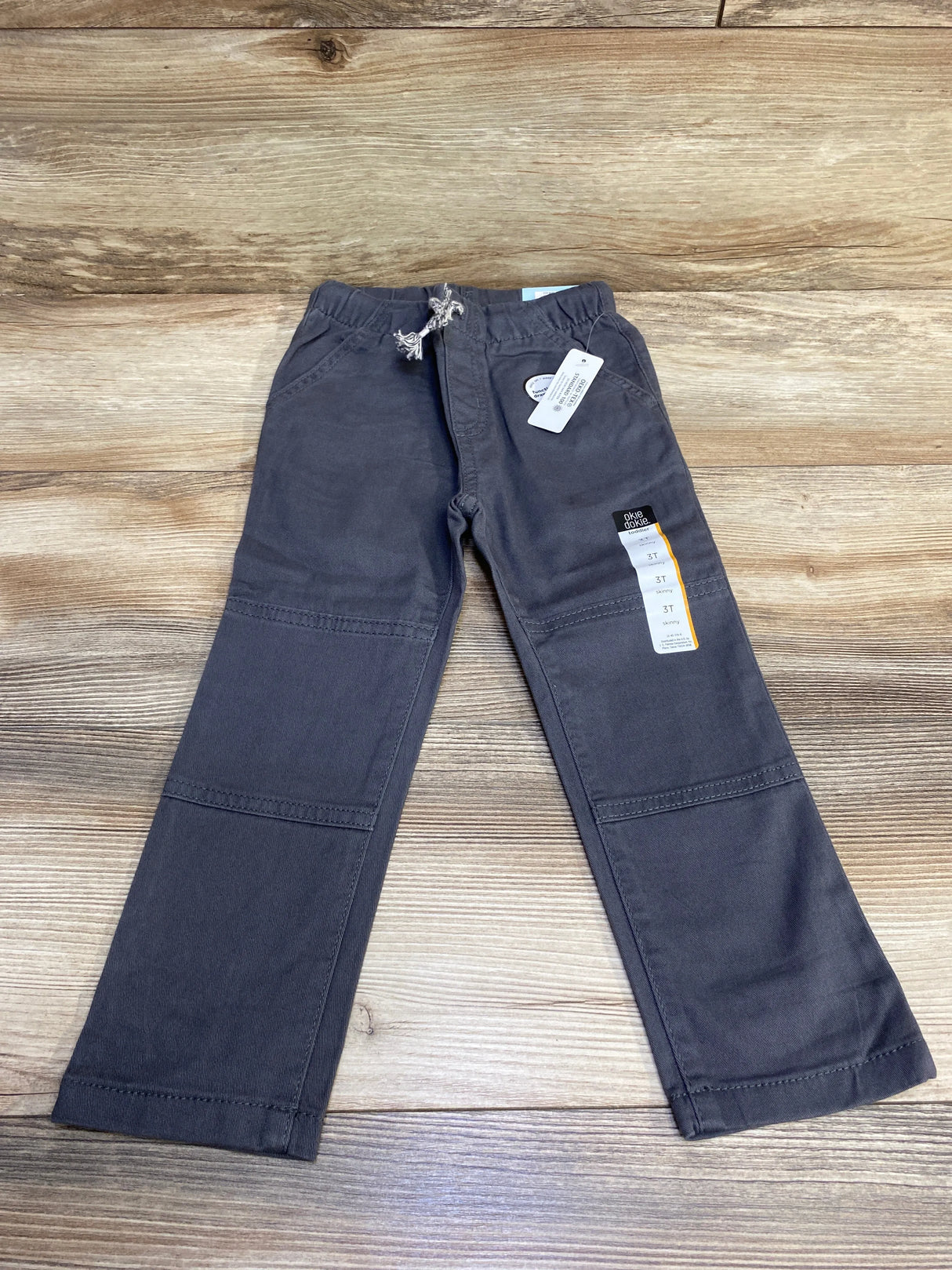 NEW Okie Dokie Skinny Drawstring Pants Grey sz 3T
