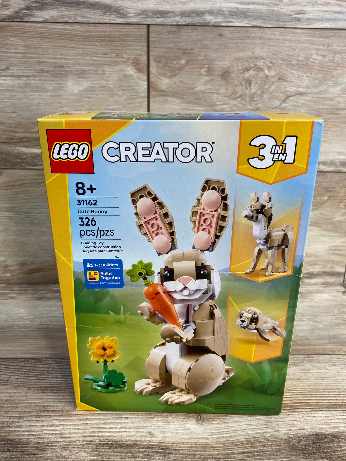 NEW LEGO Creator 3-in-1 Cute Bunny 326pc 31162