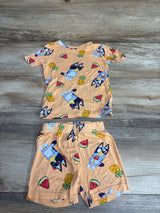 Bluey 2pc Fruit Pajama Set Peach sz 3T