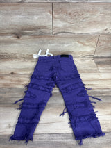 NEW Valabasas Play Distressed Stacked Jeans Purple sz 4T