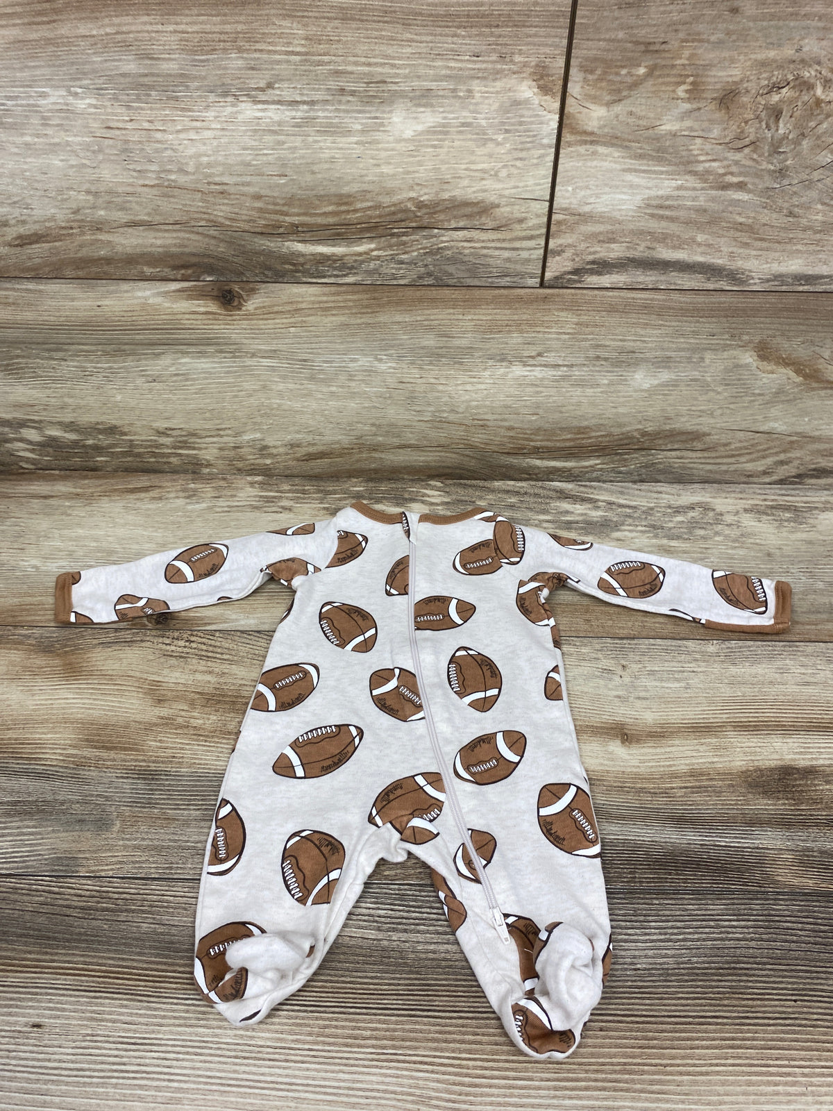 Wonder Nation Football Sleeper Ivory sz Newborn
