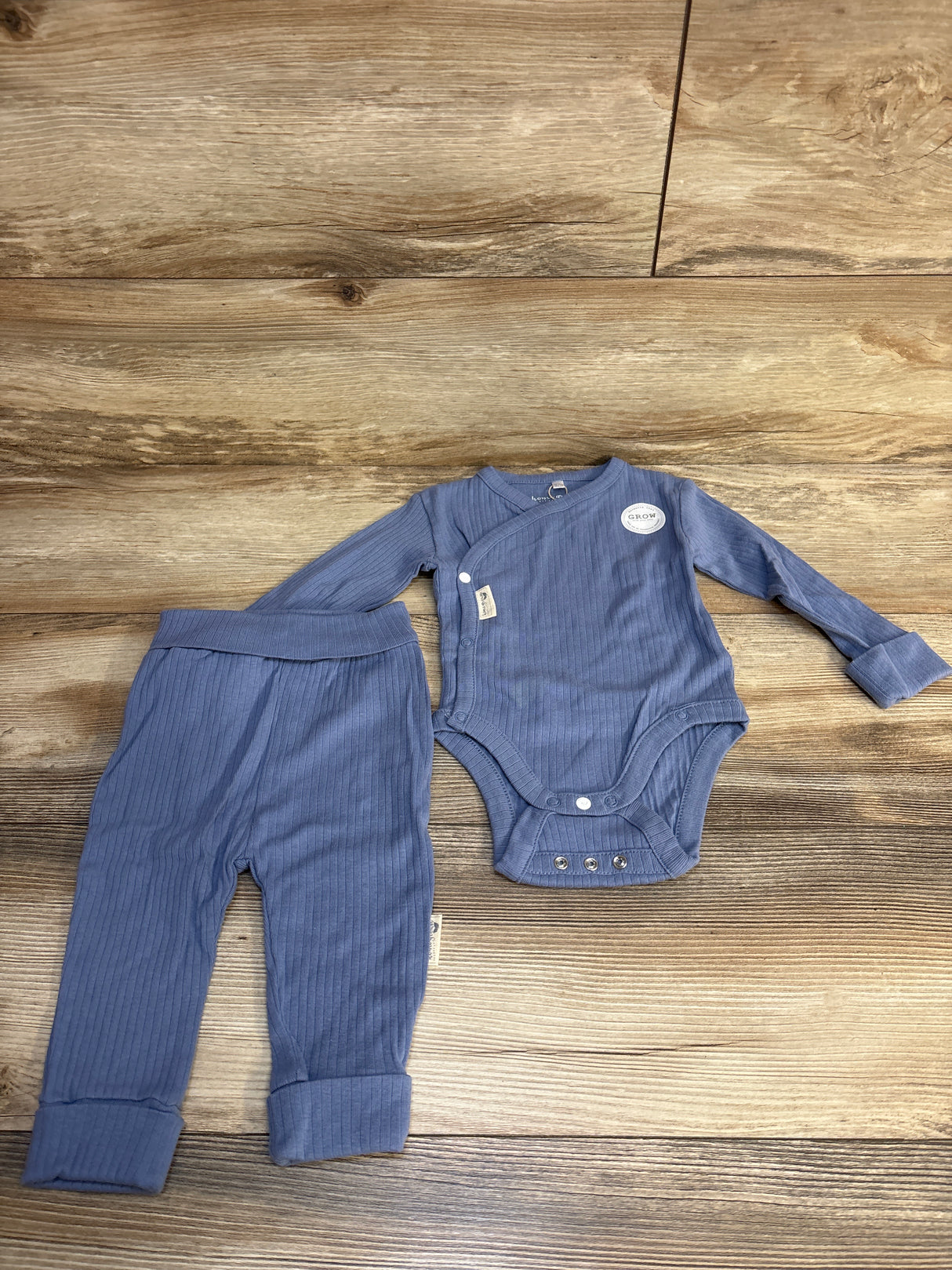 NEW Homegrown Baby 2pc Kimono Set Blue sz 12-18m