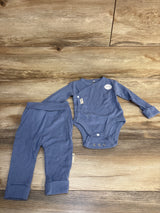NEW Homegrown Baby 2pc Kimono Set Blue sz 12-18m