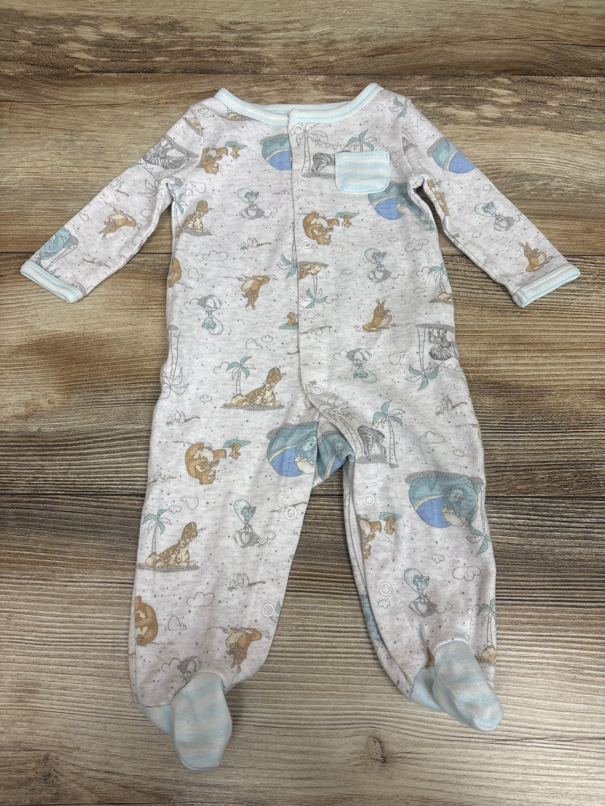 Disney Baby Dumbo Snap Sleeper Grey sz 0-3m