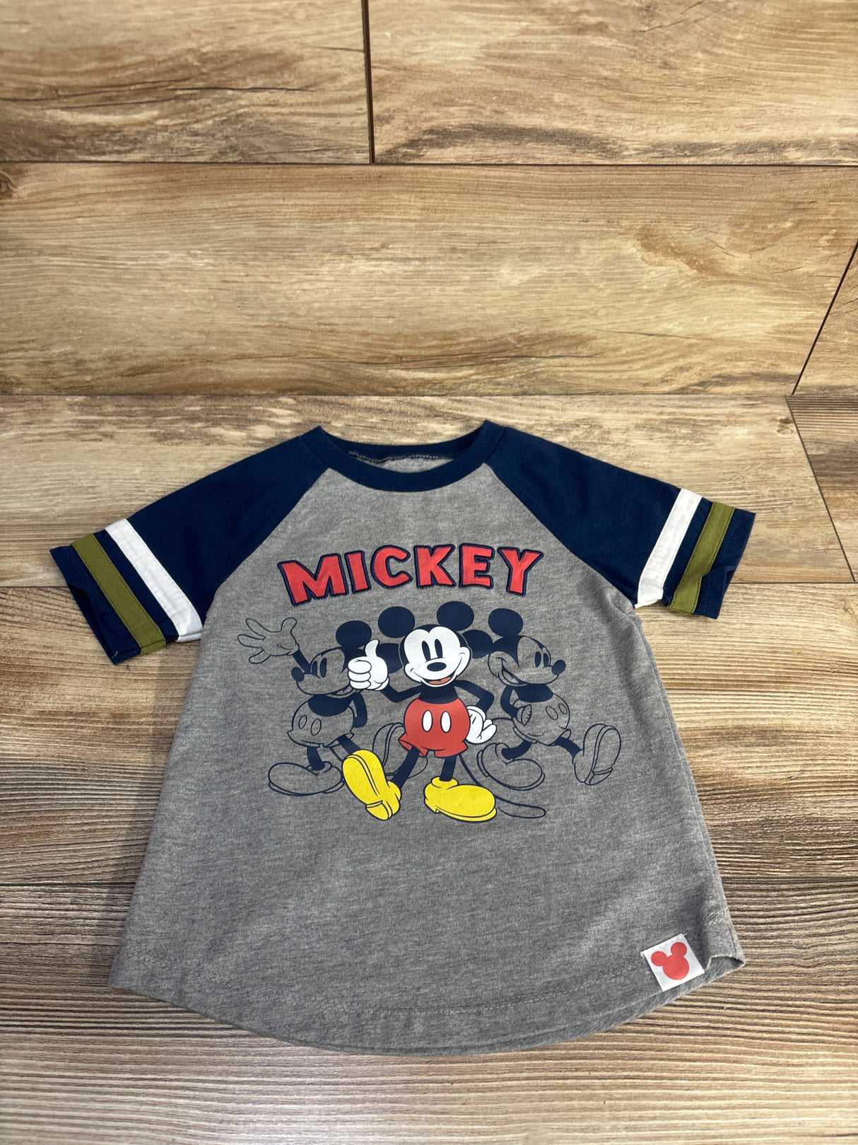 Disney Mickey Mouse Embroidered Shirt Navy sz 4T