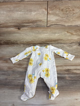 Carter's Floral Footed Coverall White sz 3m