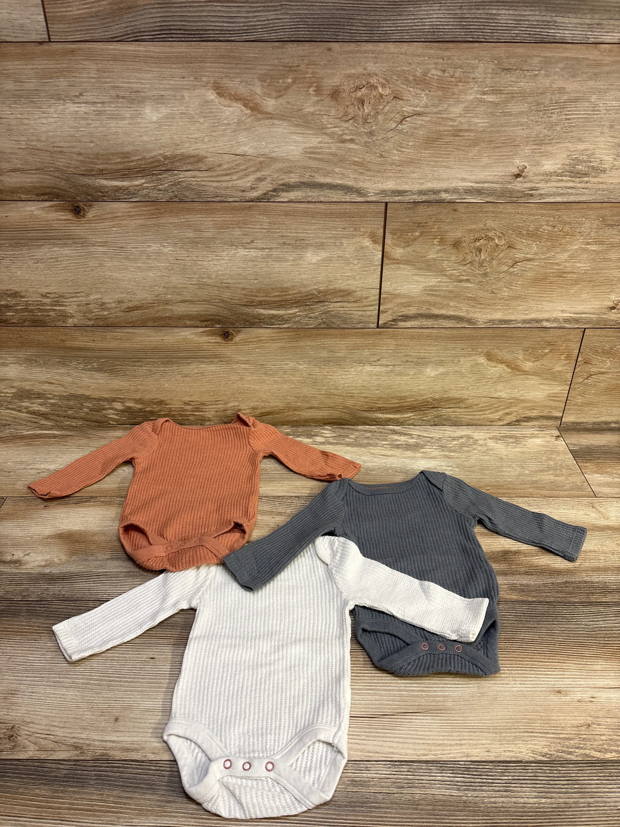 Cloud Island 3pk Long Sleeve Bodysuits White sz 0-3m