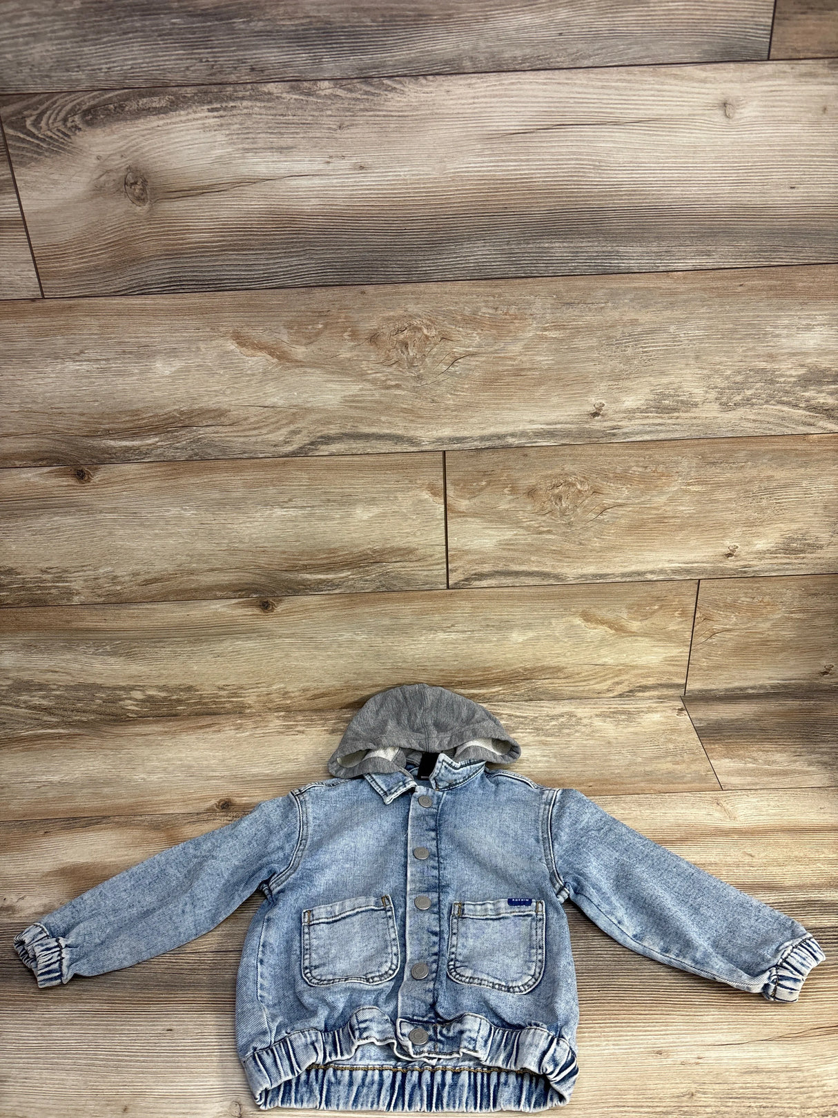H&M Detachable Hood Denim Jacket Blue sz 5T