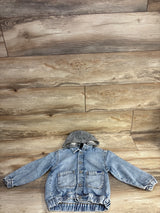 H&M Detachable Hood Denim Jacket Blue sz 5T