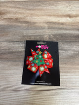 NEW Christmas Hair Bow w/ Christmas Tree Applique Red