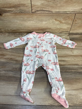 Honest Baby Floral Sleeper White sz 3-6m