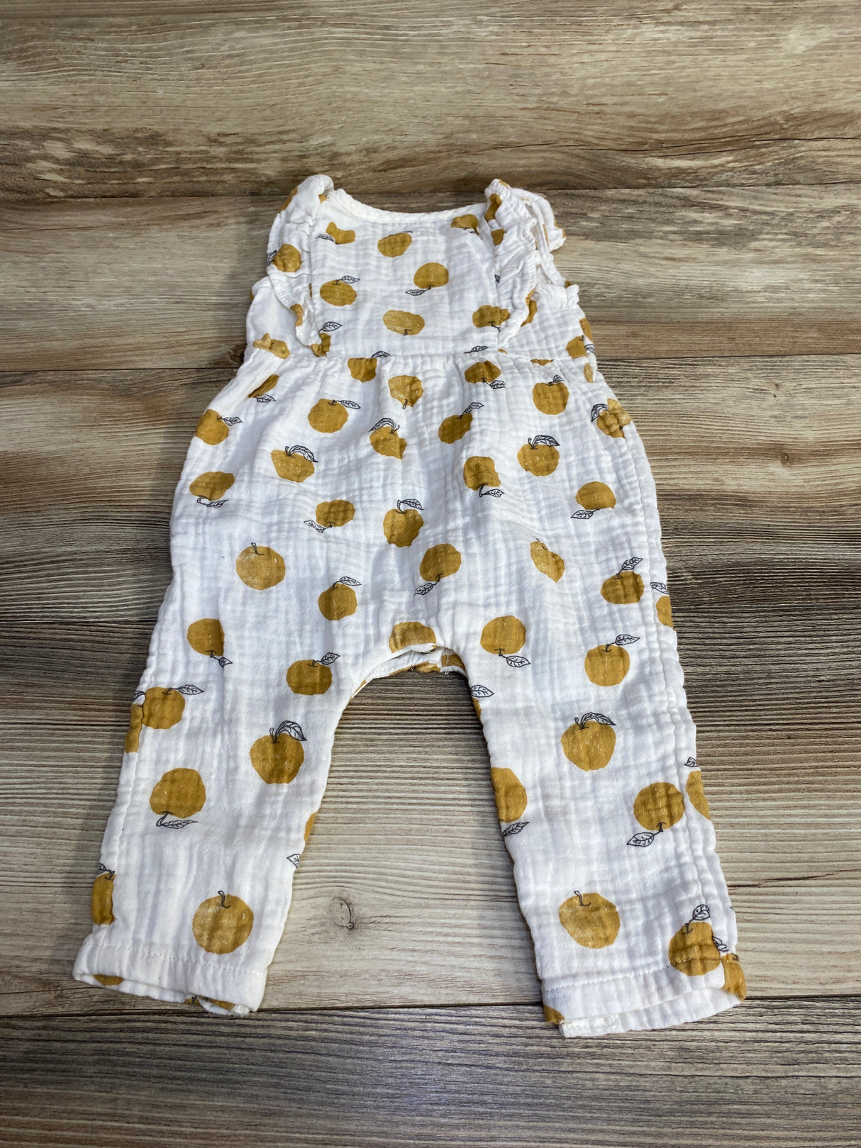 Little Planet Apple Print Romper White sz 9m