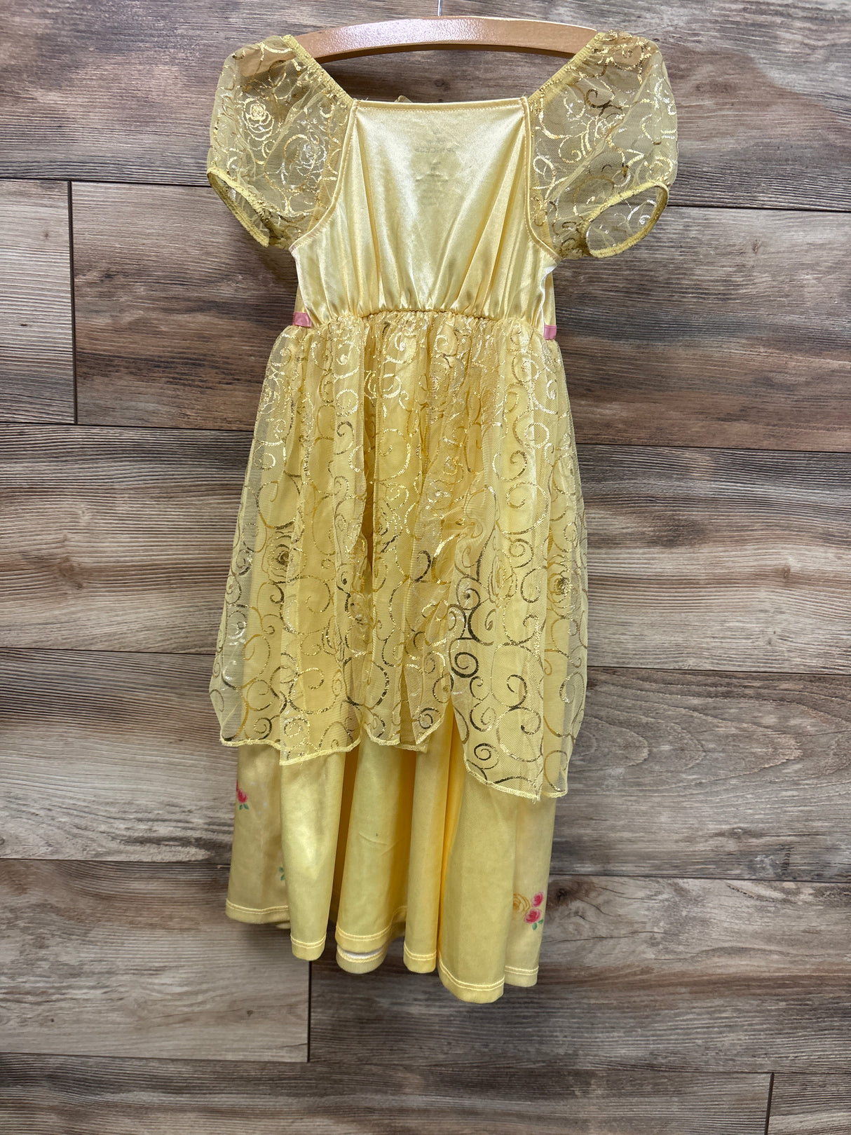 Disney Princess Beauty and The Beast Fantasy Nightgown Yellow sz 4T