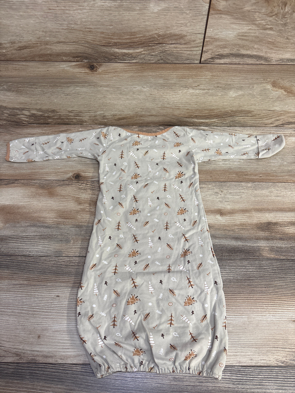 Miracle Baby Christmas Sleeper Gown Beige sz 6-12m