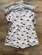 NEW Hudson Baby 4pk Short-Sleeve Dresses Grey sz 24m