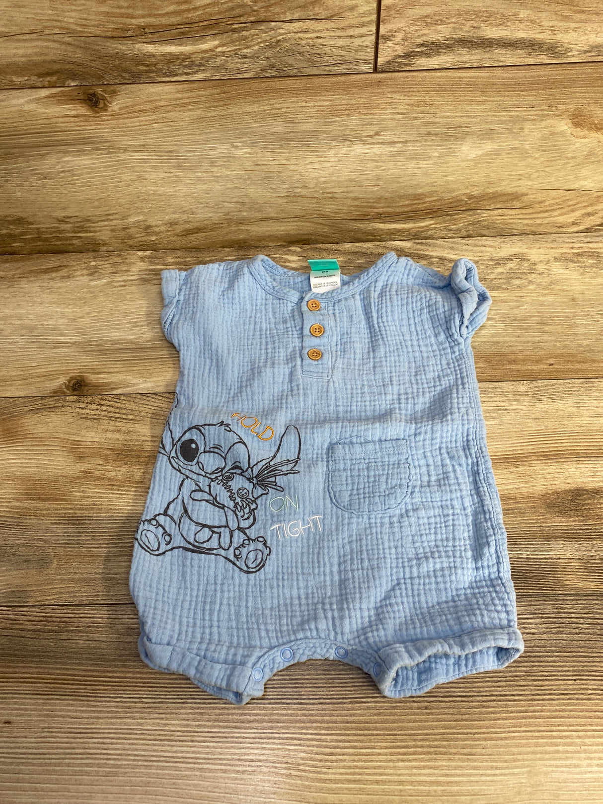 Disney Baby Stitch Shortie Romper Blue sz 24m