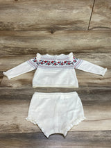 Janie and Jack 2pc Fair Isle Sweater Matching Set White sz 12-18m - Me n Mommy To Be
