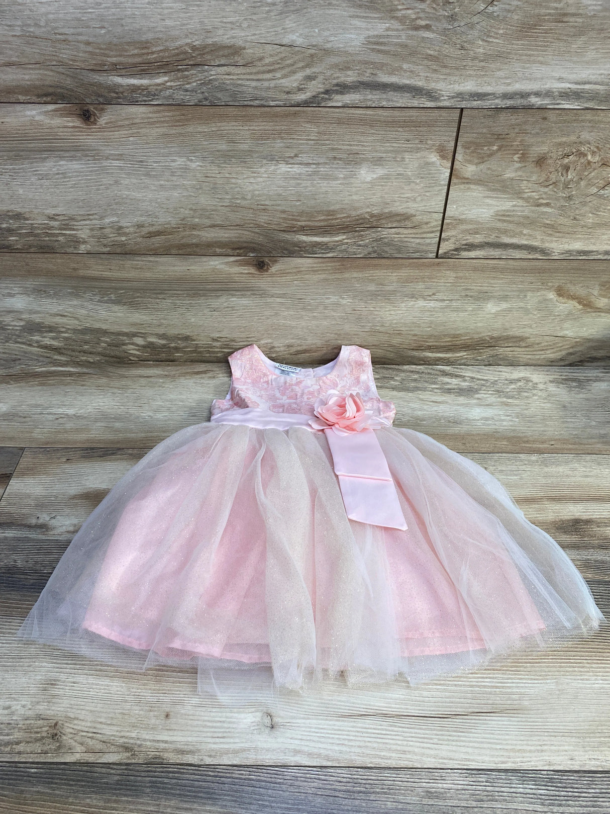 Blueberi Boulevard Floral Tulle Dress Pink sz 2T