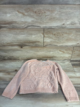 Nicole Miller Metallic Chunky Knit Sweater Peach sz 5T