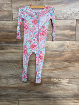 Posh P. Floral Footie Pink sz 12-18m