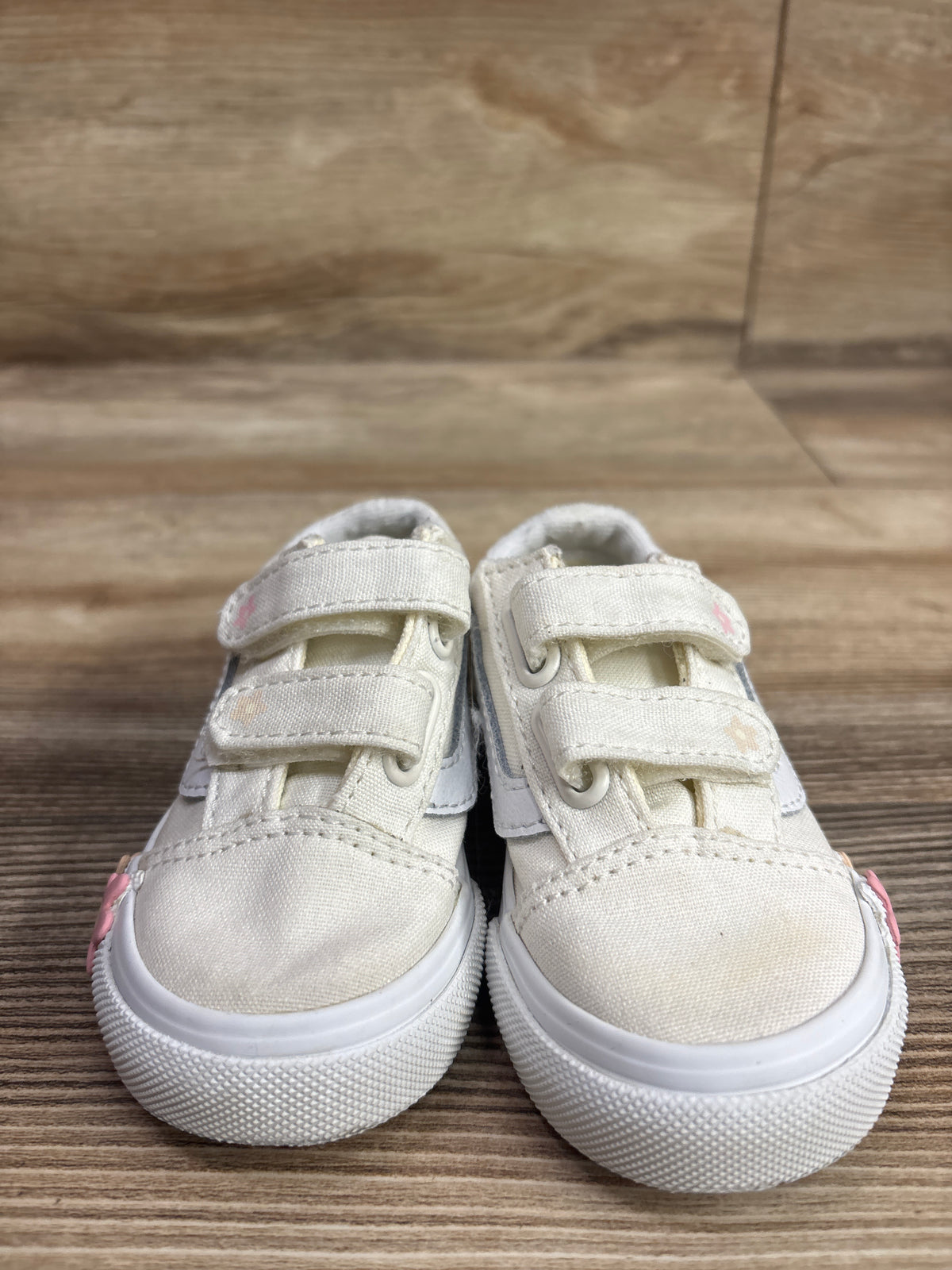 Vans Old Skool V Floral Cream Sneakers sz 5c
