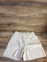 NEW Gap Maternity  7" Maternity Full Panel Denim Bermuda Shorts White sz XL (34/18R)