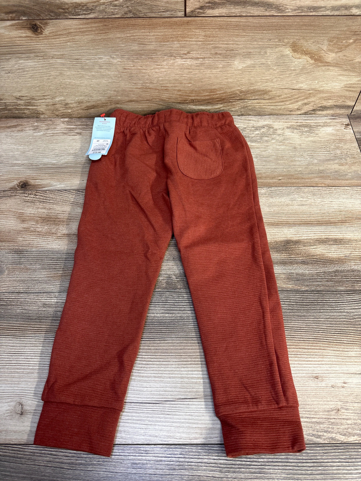 NEW Cat & Jack Ottoman Knit Joggers Fiery Brown sz 4T