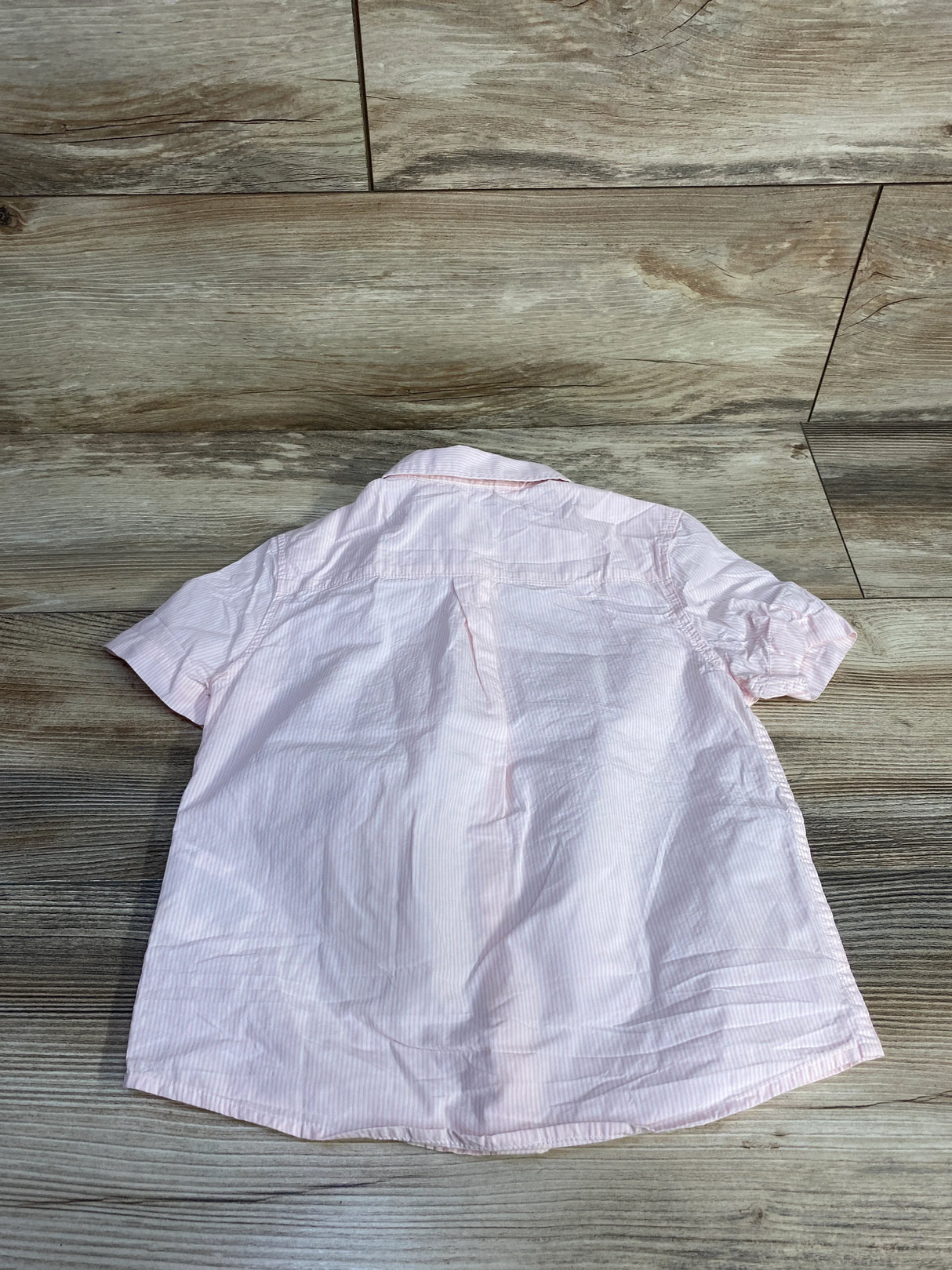 H&M Striped Button-Up Shirt Pink sz 4-5T - Me n Mommy To Be