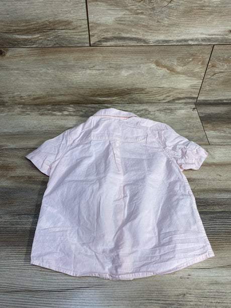 H&M Striped Button-Up Shirt Pink sz 4-5T - Me n Mommy To Be