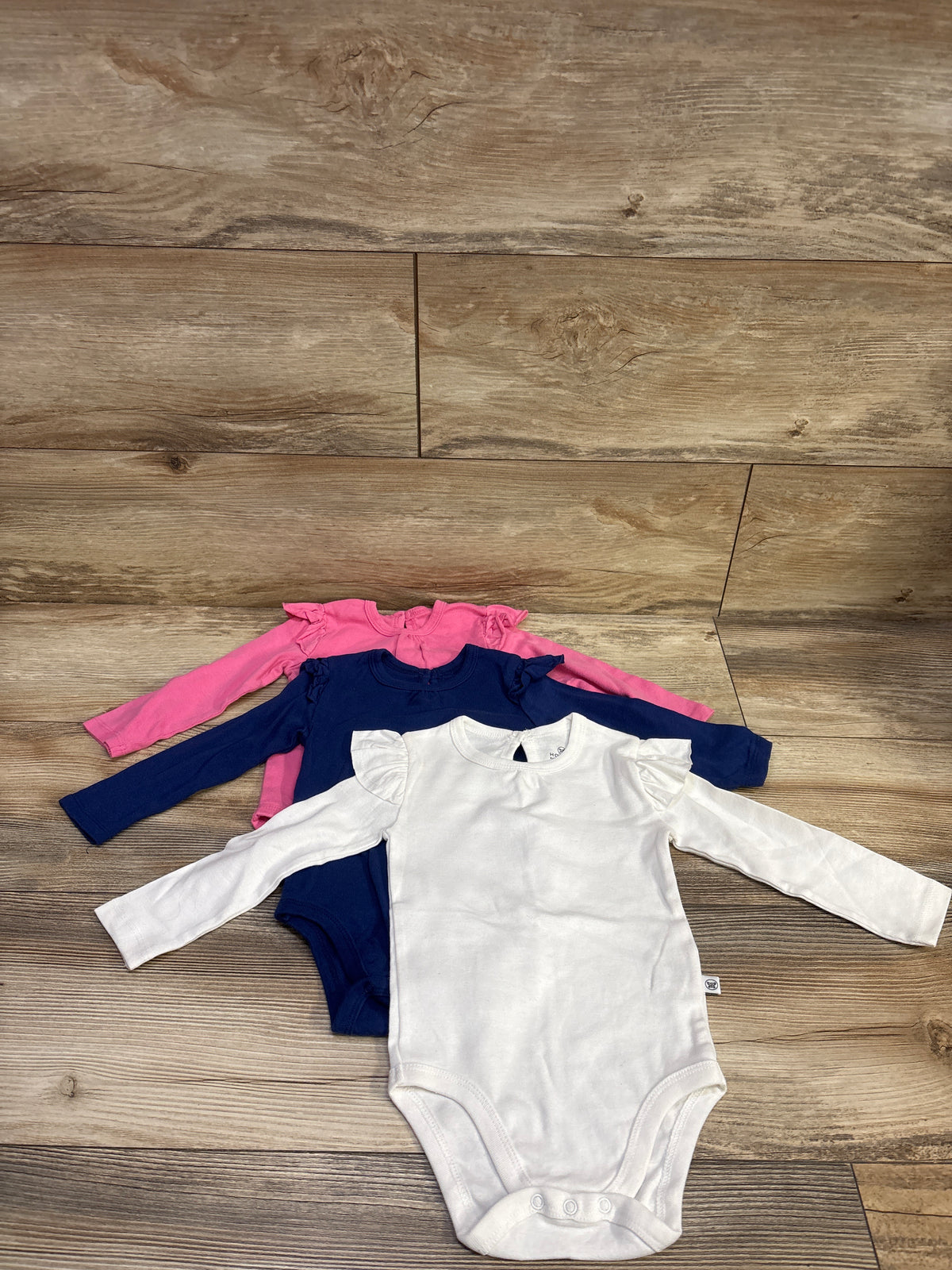 Honest Baby 3pk Bodysuit Set White sz 12m