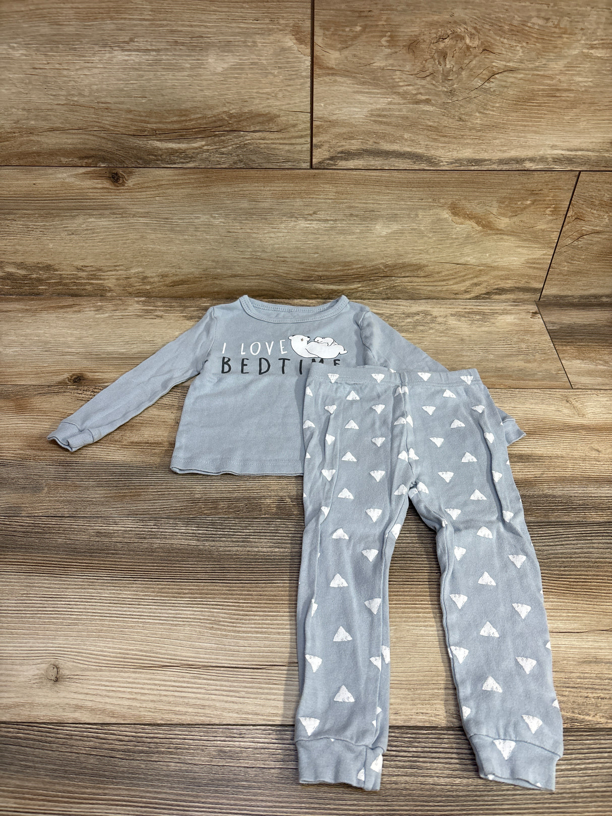 Le Top Bebe 2pc I Love Bedtime Pajama Set Blue sz 24m