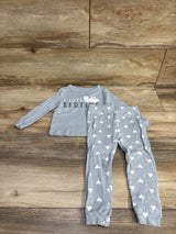 Le Top Bebe 2pc I Love Bedtime Pajama Set Blue sz 24m