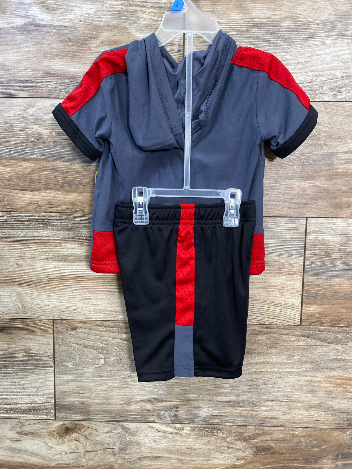 NEW Athletic Works 2pc Hooded Shirt & Shorts Grey sz 24m
